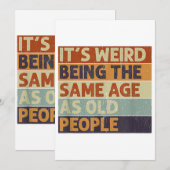 Invitation C'est bizarre d'être le même âge que les personnes (Devant / Derrière)