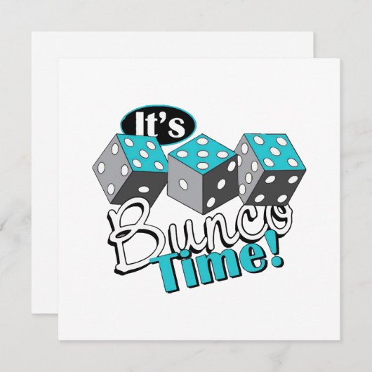 Invitation C'est Bunco Time ! (Devant / Derrière)
