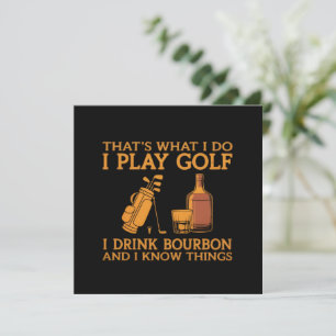 Invitation C'est ce que je fais je joue au golf je bois du bo