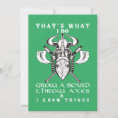 Invitation C'est ce que je fais pousser une barbe lancer Axes (Devant)