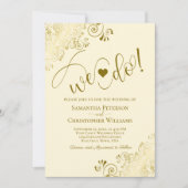 Invitation C'Est Ce Que Nous Faisons ! Elegant Gold & Cream a (Devant)