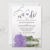 Invitation C'Est Ce Que Nous Faisons ! Élégant Lavande violet (Devant)