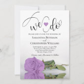 Invitation C'Est Ce Que Nous Faisons ! Élégant Lilac violet R (Devant)