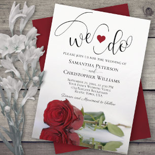Invitation C'Est Ce Que Nous Faisons ! Élégant Mariage de Ros