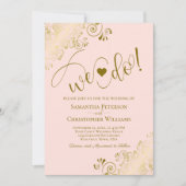 Invitation C'Est Ce Que Nous Faisons ! Élégant Mariage frilly (Devant)