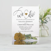 Invitation C'Est Ce Que Nous Faisons ! Élégant Rose or ocre M (Debout devant)