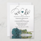 Invitation C'Est Ce Que Nous Faisons ! Élégant Rose Turquoise (Devant)