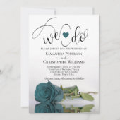 Invitation C'Est Ce Que Nous Faisons ! Élégant Rose Turquoise (Devant)