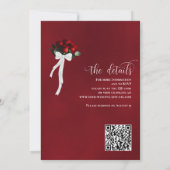 Invitation C'Est Ce Que Nous Faisons ! Élégant Rouge Rose QR (Dos)