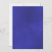 Invitation C'Est Ce Que Nous Faisons ! Elégant Royal Blue Ros (Dos)