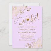 Invitation C'Est Ce Que Nous Faisons ! Élégante Frilly Lilac (Devant)