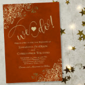 Invitation C'Est Ce Que Nous Faisons ! Elégante rouille frile