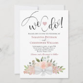 Invitation C'Est Ce Que Nous Faisons ! Rustique Dusty Rose ro (Devant)