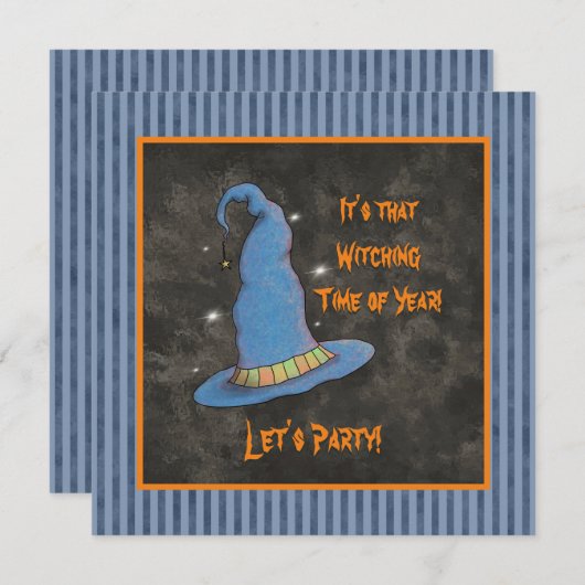 Invitation C'est cette sorcière de l'année d'Halloween sorciè (Devant / Derrière)