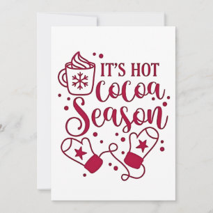 Invitation C'est Chocolat chaud saison Noël Cacoa