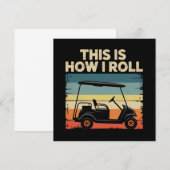 Invitation C'est comme ça que je roule drôle chariot de golf (Devant / Derrière)