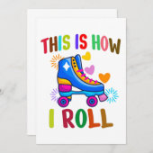Invitation C'Est Comme Ça Que Je Roule - Patinage À Roulettes (Devant / Derrière)