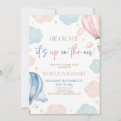 Invitation C'est dans l'air chaud ballon révélateur genre (Devant)