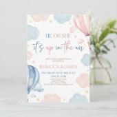 Invitation C'est dans l'air chaud ballon révélateur genre (Debout devant)