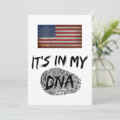 INVITATION C'EST DANS MON ADN DRAPEAU DE PAYS PERSONNALISABLE (Debout devant)