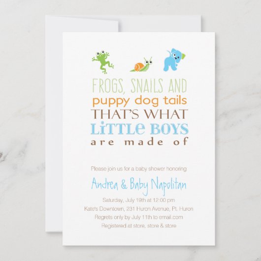 Invitation C'est de ça que les petits garçons sont faits  | B (Devant)