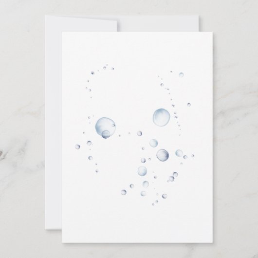 Invitation C'est des jumeaux dauphins sous le Baby shower mar (Dos)