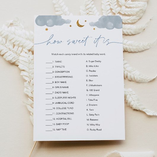 Invitation C'Est Doux C'Est Candy Bar Twinkle Star Baby Jeu