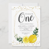 Invitation C'est doux d'être un anniversaire de citron (Devant)