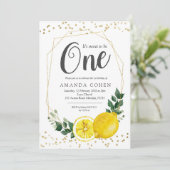 Invitation C'est doux d'être un anniversaire de citron (Debout devant)