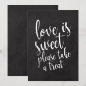 Invitation C'est doux l'amour Enseigne de mariage sur tableau (Devant / Derrière)