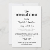 Invitation C'est en train de se passer un simple dîner de rép (Dos)