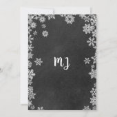 Invitation C'est froid à l'extérieur Tableau noir Fête bébé h (Dos)