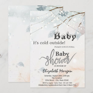 Invitation C'est Froid Dehors Baby Shower Branche d'Arbre