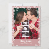 Invitation C'est froid dehors Fille Photo Fête bébé hiver (Dos)