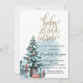 Invitation C'est froid dehors Présents de sapin de Noël Baby (Devant)