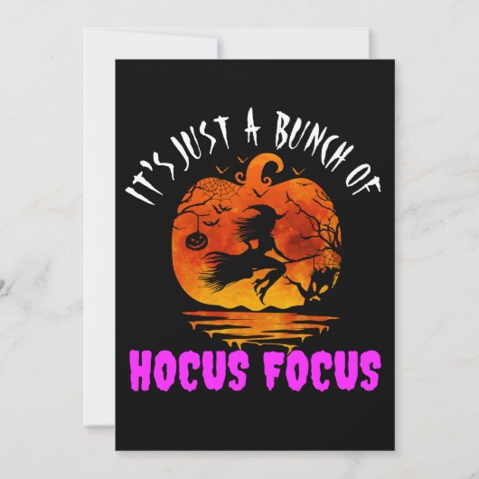 Invitation C'est juste une bande de Hocus Pocus Citrouille Ha (Devant)