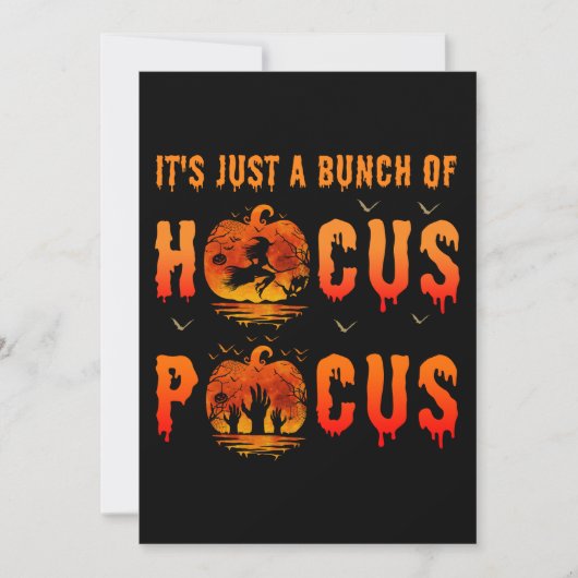 Invitation C'est juste une bande d'Halloween Hocus Pocus (Devant)