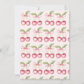 Invitation C'est la cerise sur la Fête des mariées rouge rose (Dos)