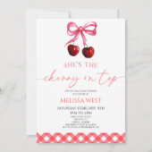 Invitation C'est la cerise sur le Baby shower de cerisier de  (Devant)