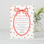 Invitation C'est la cerise sur le Baby shower Red Girl Top (Debout devant)