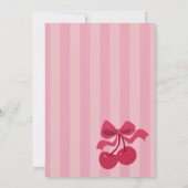 Invitation C'est la cerise sur le Baby shower rose (Dos)