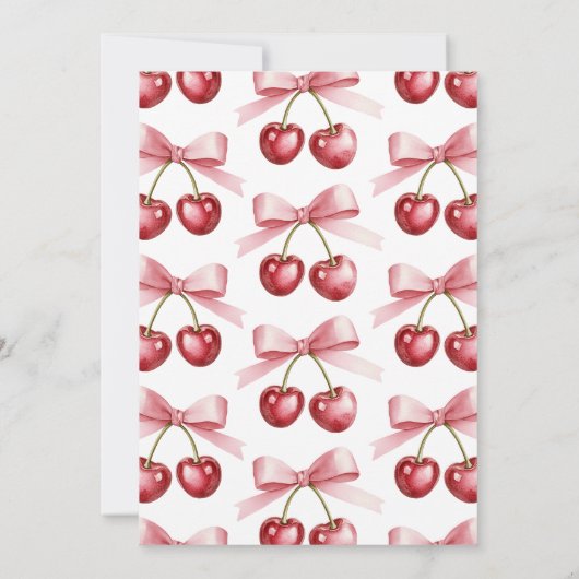 Invitation C'est la cerise sur le Baby shower supérieur (Dos)