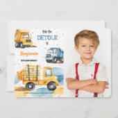 Invitation C'est la construction photo d'anniversaire (Devant)