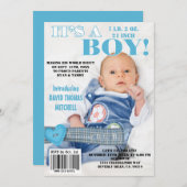 Invitation C'est la couverture d'un magazine pour bébés rebon (Devant / Derrière)