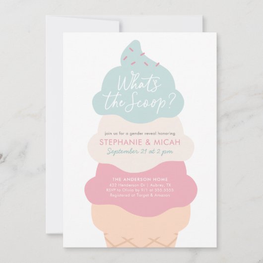 Invitation C'est la fête de la crème glacée Scoop (Devant)