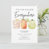 Invitation C'est la fête de la retraite à cinq heures partout (Debout devant)