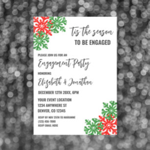 Invitation C'Est La Fête De L'Engagement De Noël En Saison