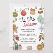 Invitation C'Est La Fête De Noël Du Cookie De La Saison (Devant)