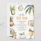 Invitation C'est la fête de Noël tropicale Sea-Sun (Devant)