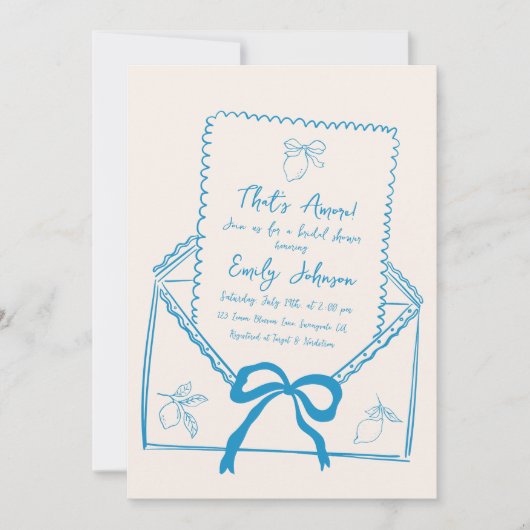 Invitation C'est la Fête des mariées de citron tirée à la mai (Devant)